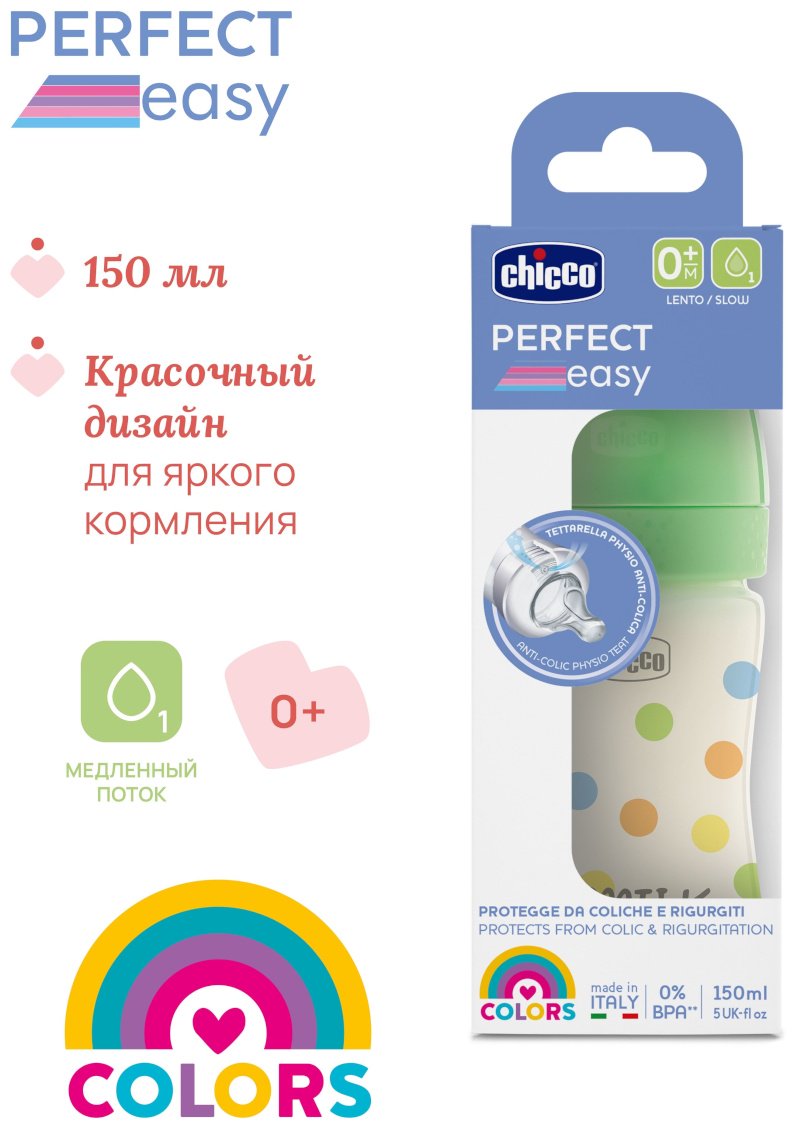 Бутылочка Chicco 00020241300000 150 мл зеленый купить,NaN