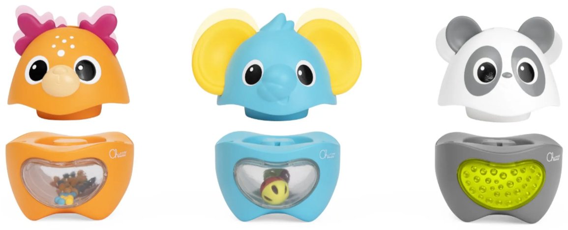 Пирамидка Chicco 3 в 1 “Весёлые животные” купить,NaN