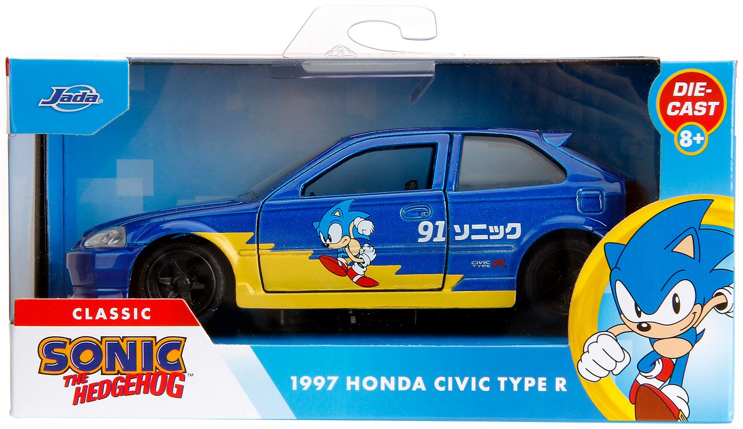 Легковая Jada Toys Hollywood Rides Соник 1997 Honda Civic Type-R мультиколор купить,NaN