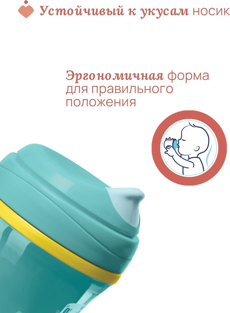 Термочашка Chicco, 266 мл, бирюзовый купить,NaN