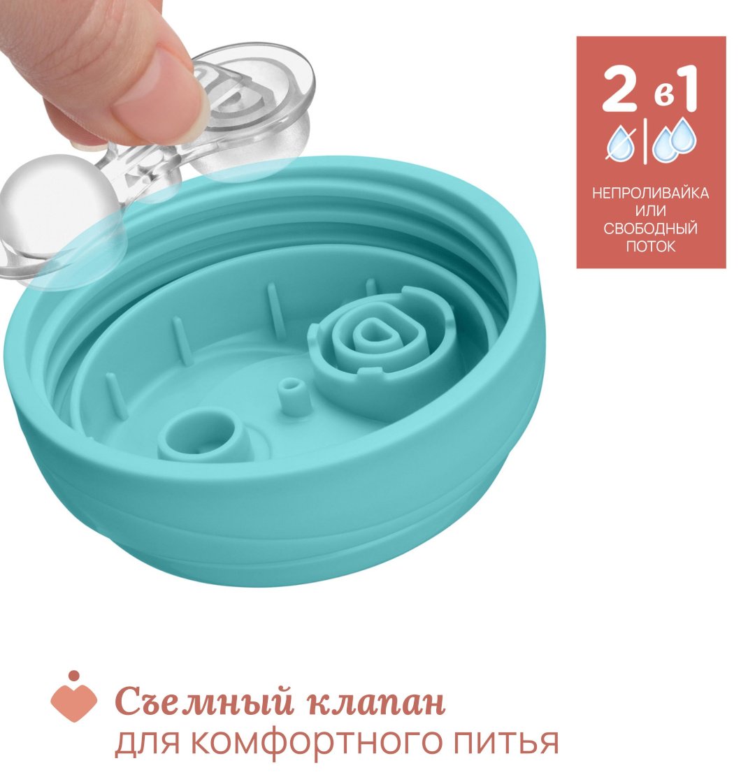 Термочашка Chicco, 266 мл, бирюзовый купить,NaN