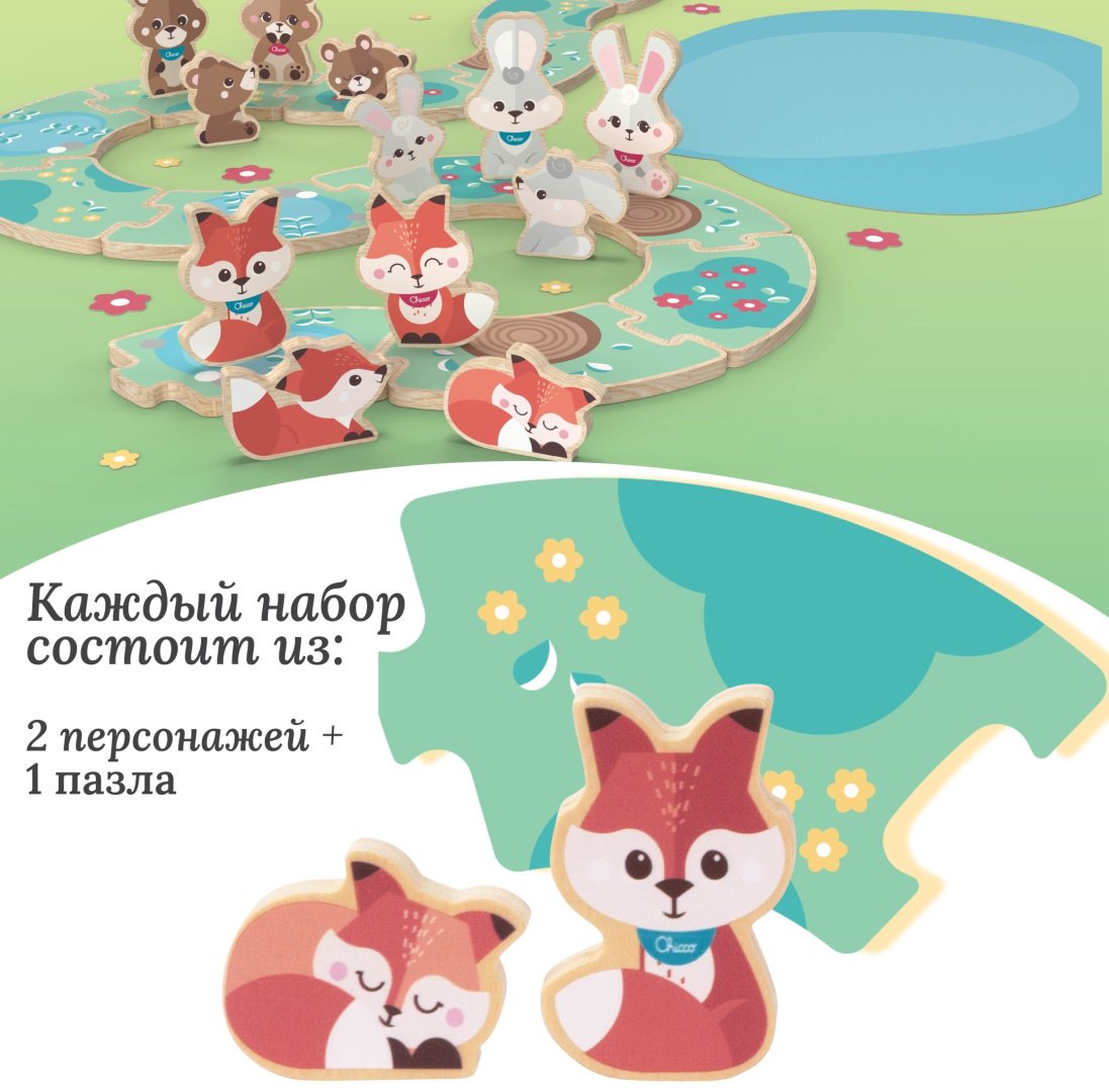 Кукольный театр Chicco Семья Лис с папой купить,NaN