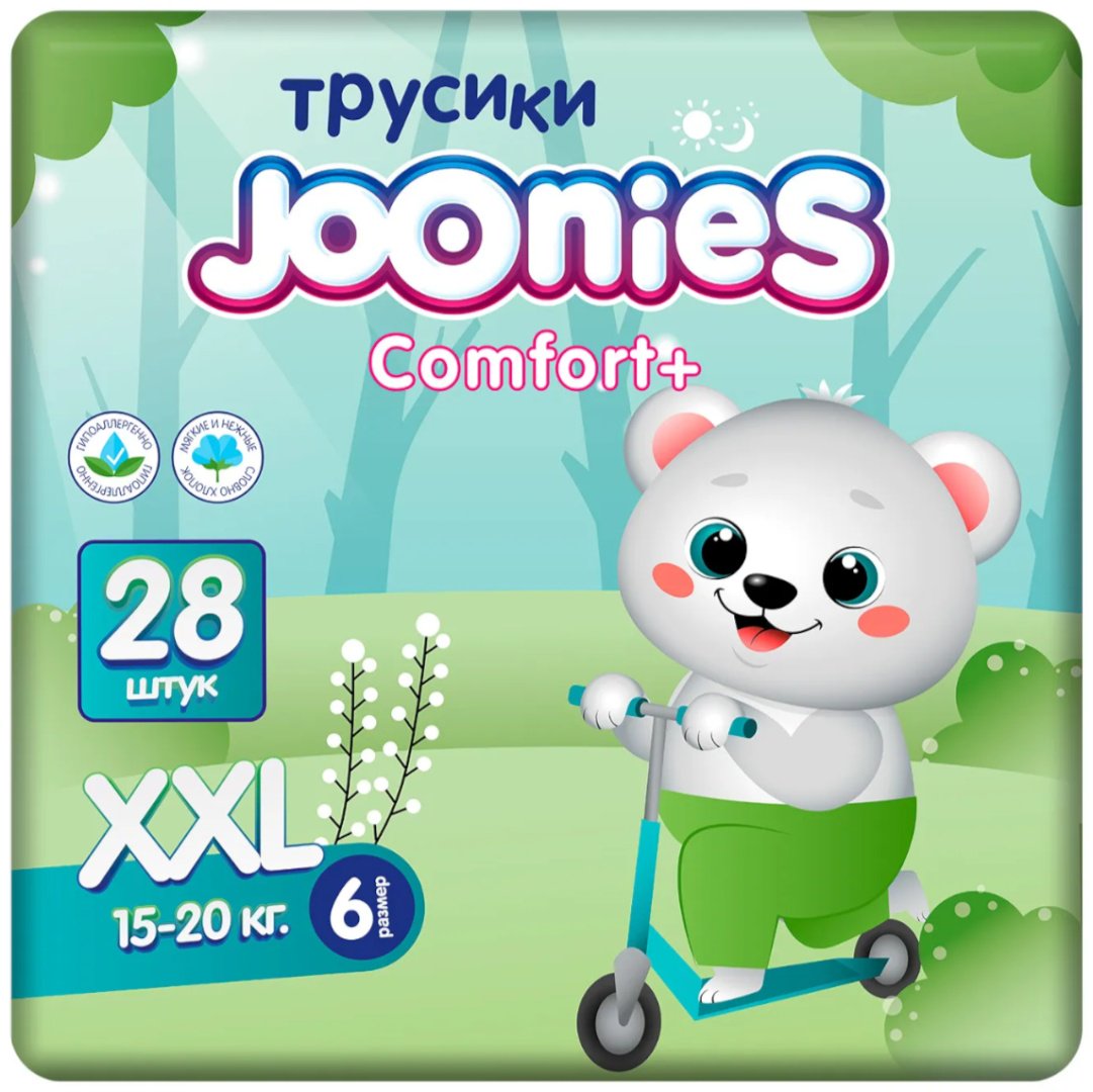 Подгузники-трусики Joonies Comfort+ XXL 6 15-20кг 28 шт купить,NaN