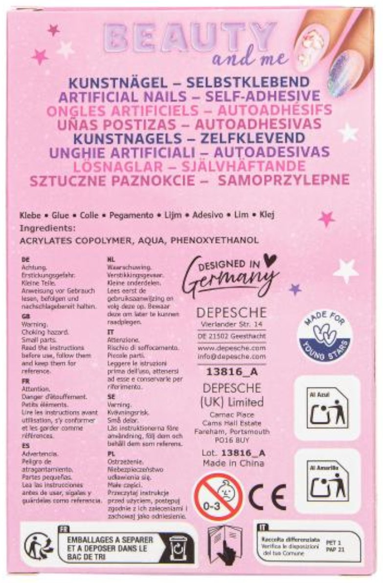 Depesche Glitter BEAUTY and ME TOPModel накладные ногти 6+ купить,NaN