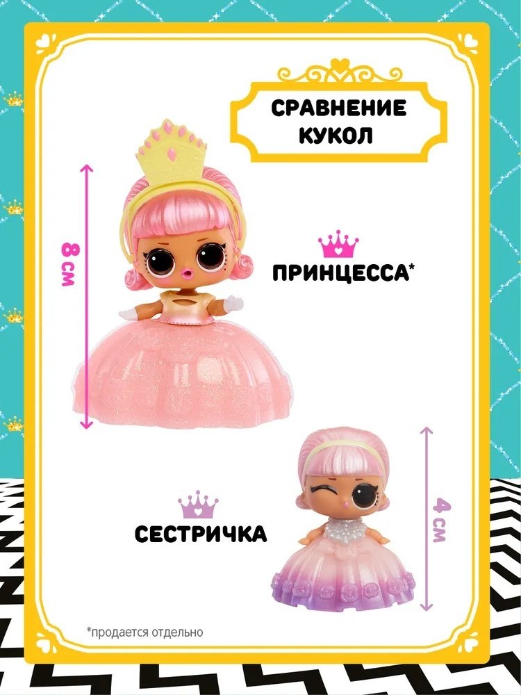 Кукла-сюрприз L.O.L. Surprise! ЛОЛ СЮРПРАЙЗ Сестричка Принцессы Princess Baby Sisters 5 см купить,NaN