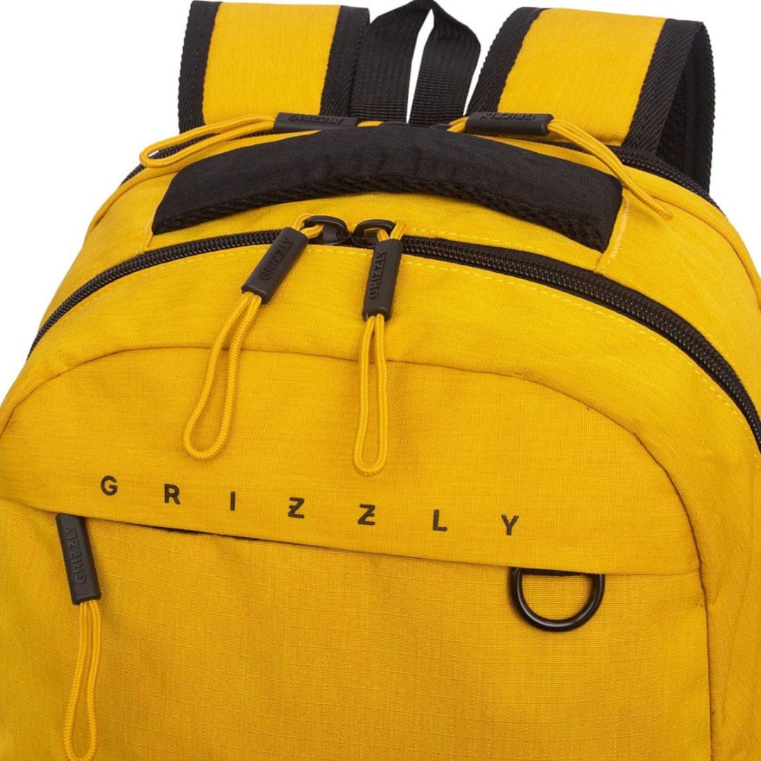 Рюкзак Grizzly полиэстер черный, желтый купить,NaN