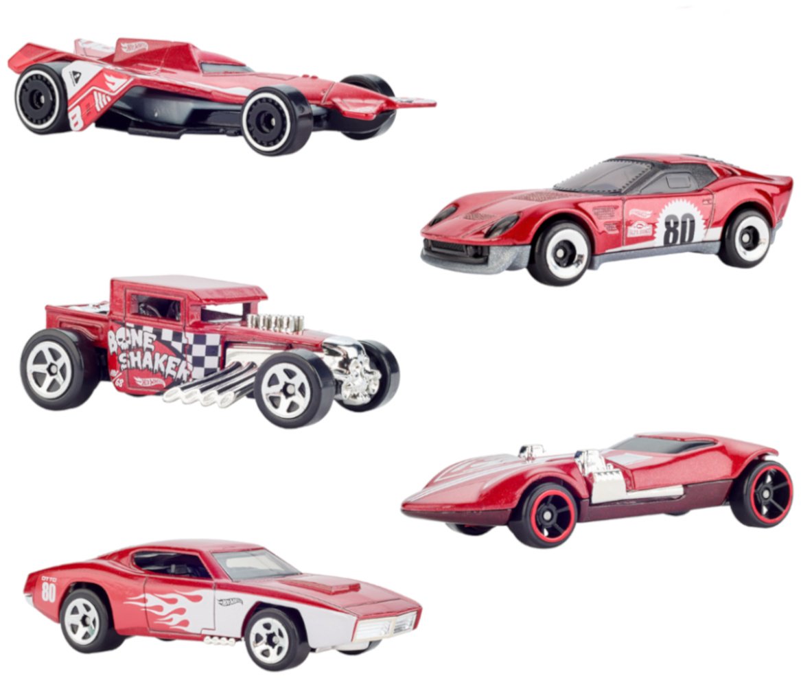 Легковая Hot Wheels Basic. Mattel 80th Anniversary Special бордовый купить,NaN
