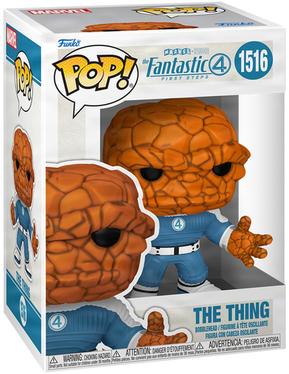 Funko Фигурка POP! Marvel Fantastic Four The Thing (1516) по "Фантастическая четвёрка: Первые шаги". 10 см 1 шт купить,NaN