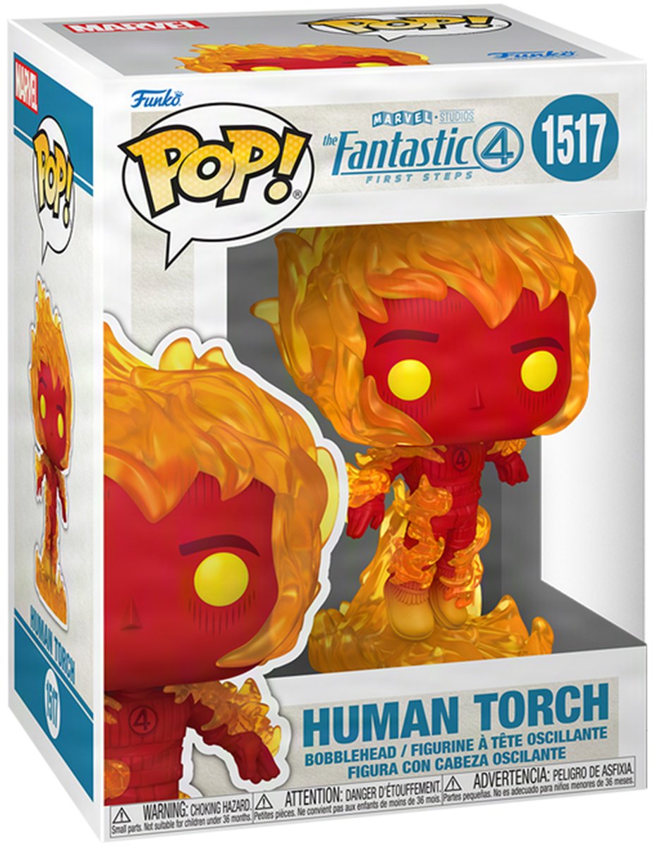 Funko Фигурка POP! Marvel Fantastic Four FF Human Torch (1517) по"Фантастическая четвёрка: Первые шаги". 10 см 1 шт купить,NaN