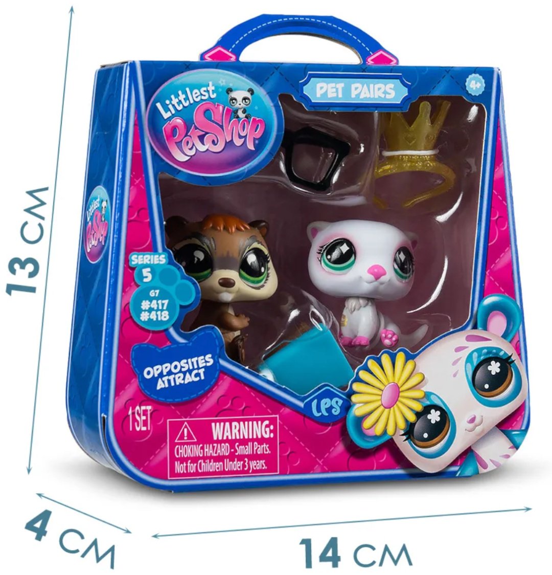 Набор Littlest Pet Shop "Пара друзей" Противоположности притягиваются (Бобер и Хорек) купить,NaN