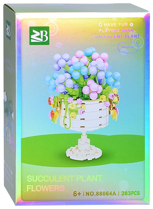 Конструктор КНР Цветы в вазе УТМ01483164, деталей 283 шт купить,NaN