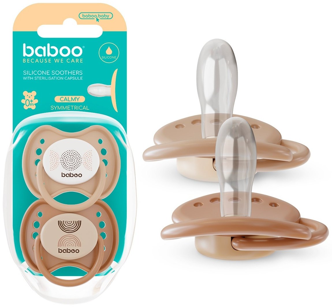 Пустышка Baboo Peachy Keen 5-051, 2 шт, бежевый купить,NaN
