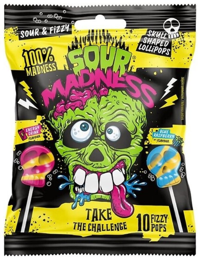 Конфеты леденцы Madness Sour 90 г купить,NaN