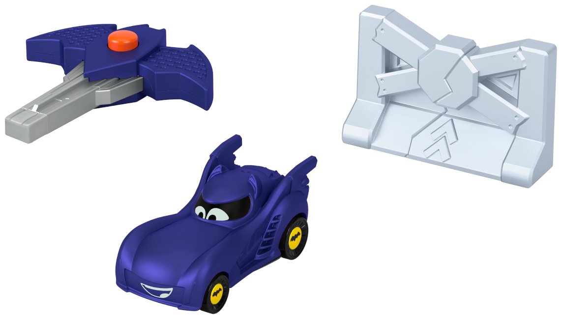 Легковая Fisher-Price с пусковым устройством - Bam The Batmobile синий купить,NaN