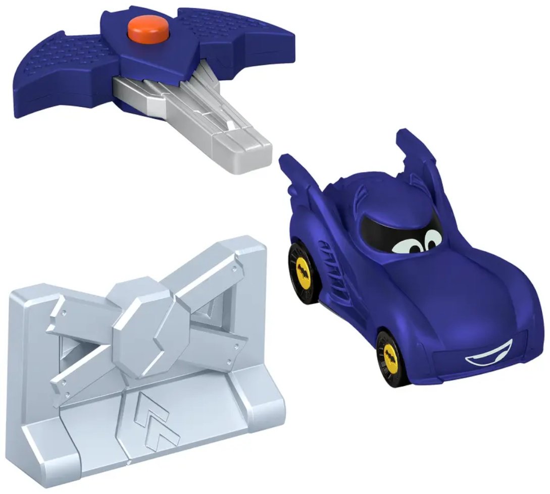 Легковая Fisher-Price с пусковым устройством - Bam The Batmobile синий купить,NaN