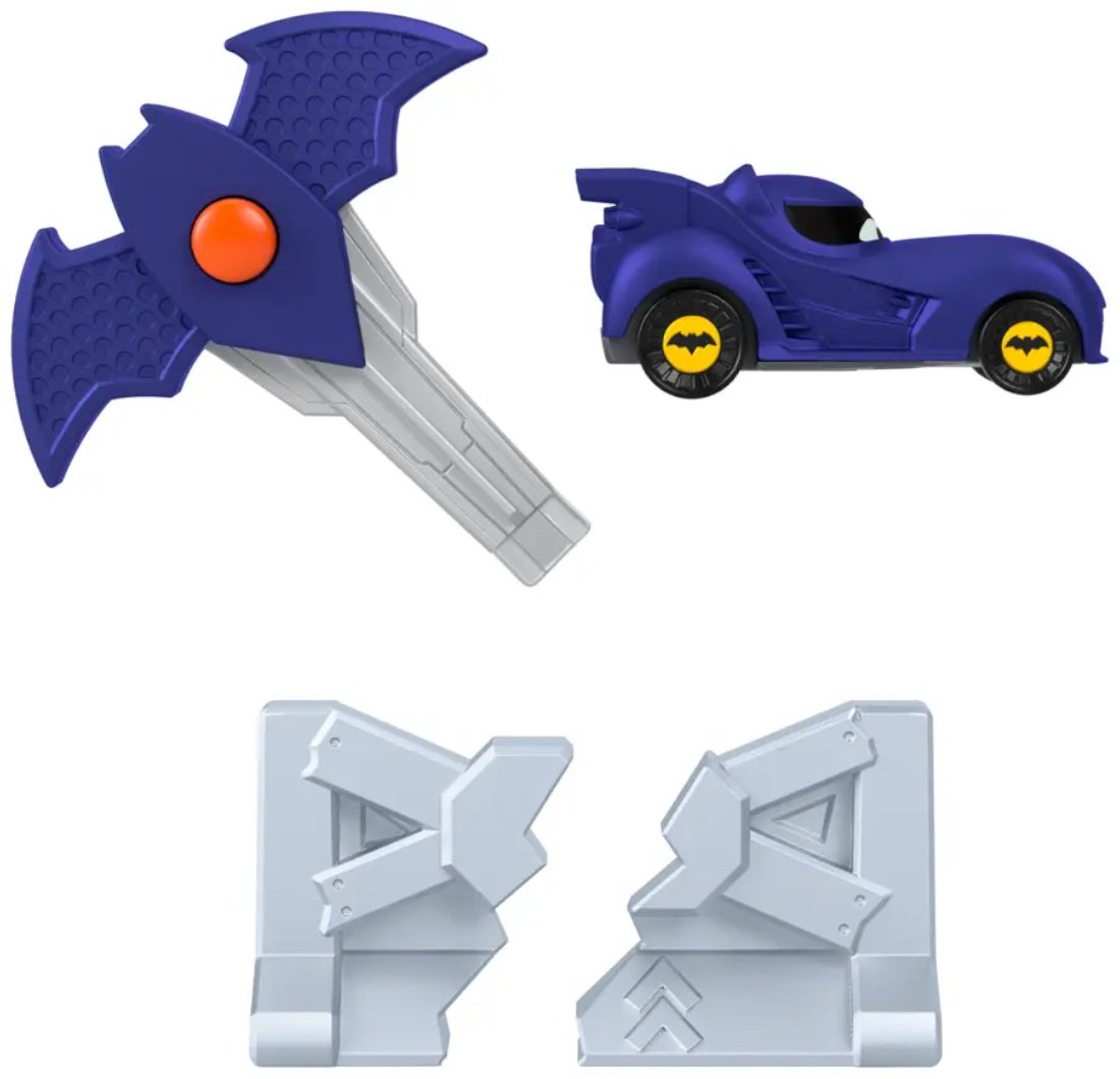 Легковая Fisher-Price с пусковым устройством - Bam The Batmobile синий купить,NaN