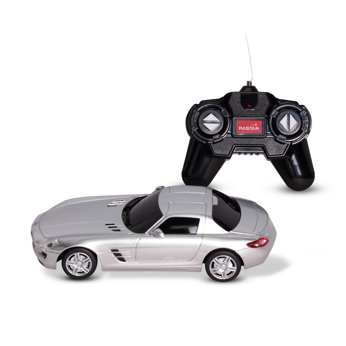 Радиоуправляемая машина Rastar 1:24 Mercedes-Benz SLS AMG 40100S серебристая купить,NaN