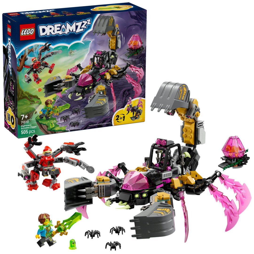 Конструктор LEGO Кошмарный экскаватор-скорпион 71513, деталей 505 шт купить,NaN