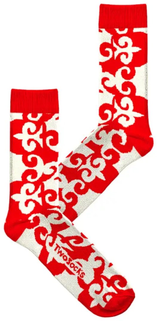 Носки TwoSocks 1 пара белый, красный 38-42 купить,NaN