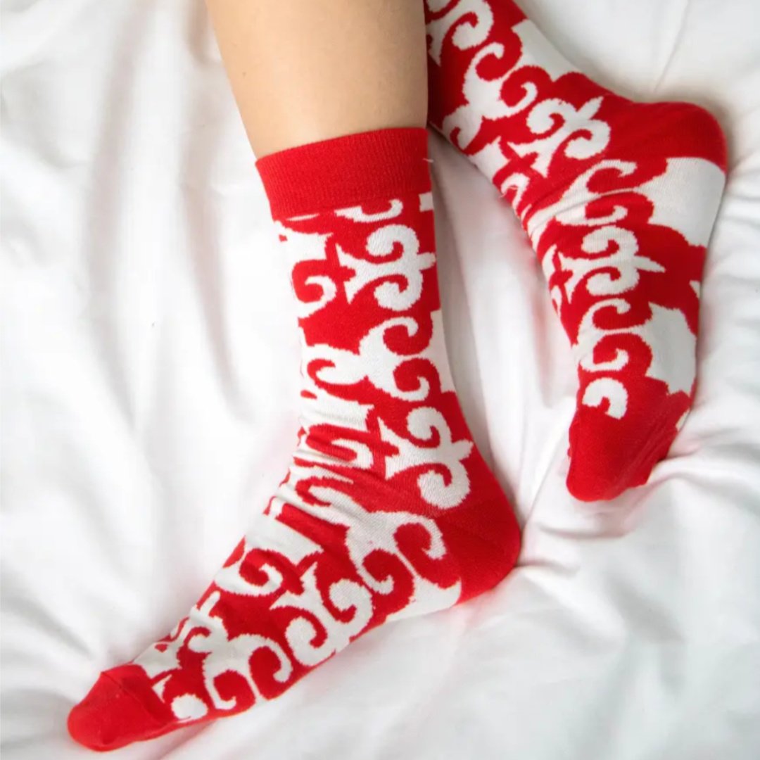 Носки TwoSocks 1 пара белый, красный 38-42 купить,NaN