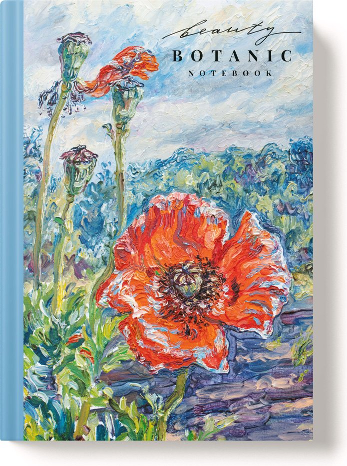 Записная книжка Academy Style Красный мак, A5, 128 л, мультиколор купить,NaN