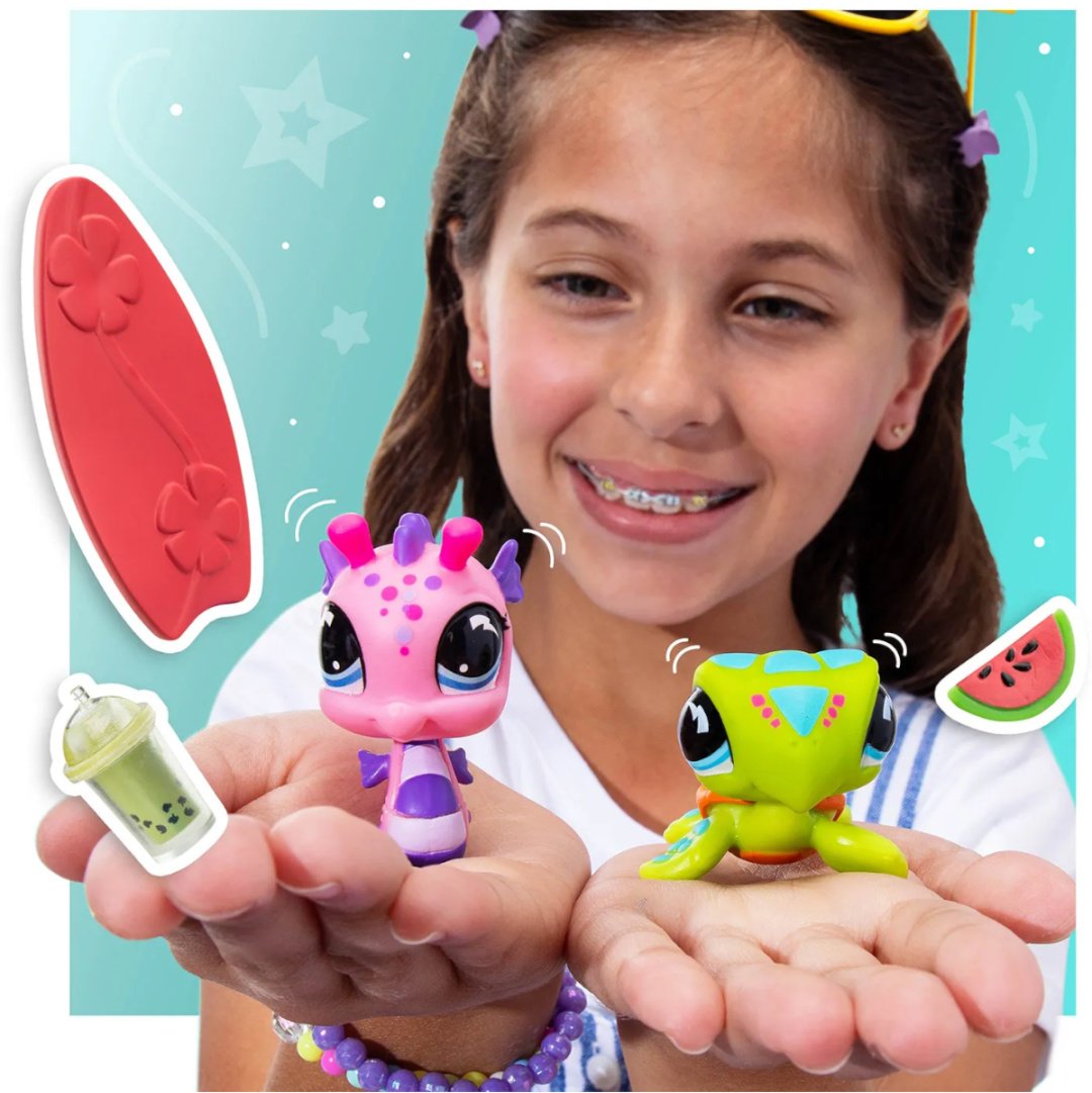 Набор Littlest Pet Shop Пара друзей Пляжные приключения (Морской конек и Черепашка) купить,NaN