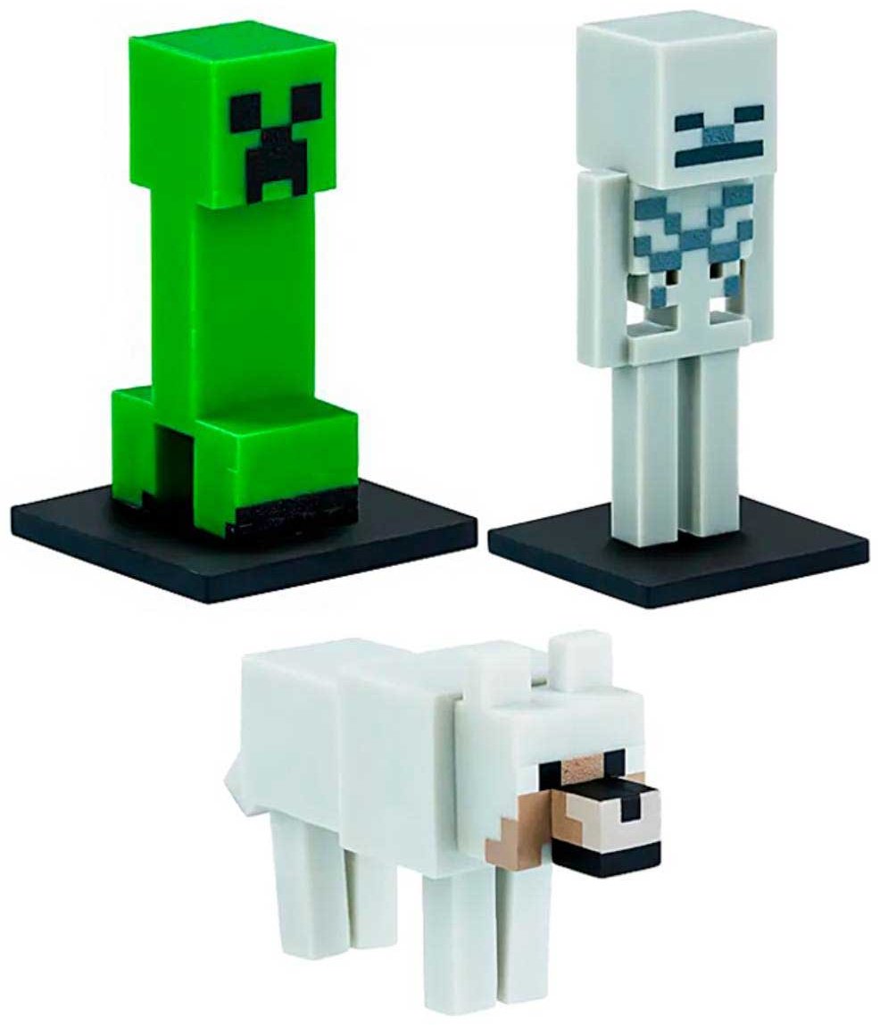 Minecraft Skeleton, Wolf, Creeper 6 см 3 шт купить,NaN