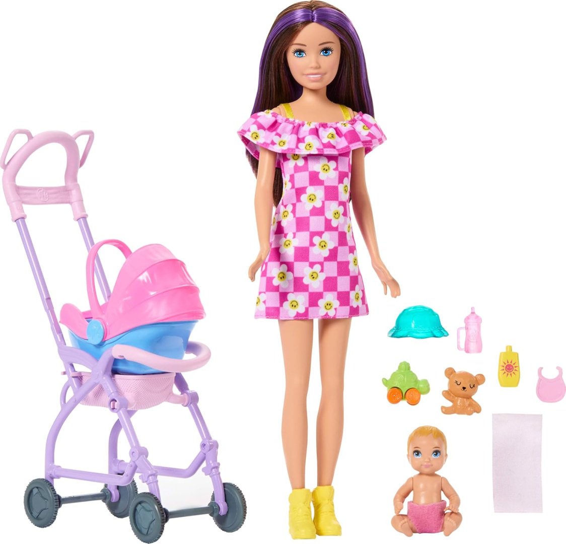 Кукла-модель Barbie Барби няня с коляской Skipper 28 см купить,NaN