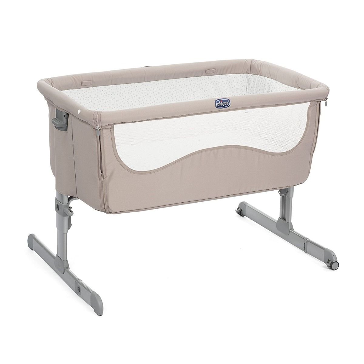 Кроватка-манеж Chicco Next2Me Light Chick to Chick бежевая купить,NaN