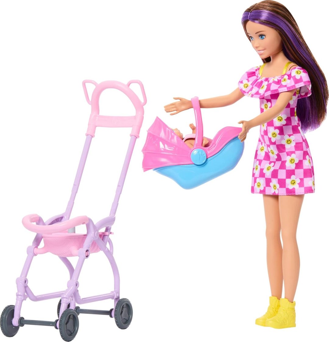 Кукла-модель Barbie Барби няня с коляской Skipper 28 см купить,NaN