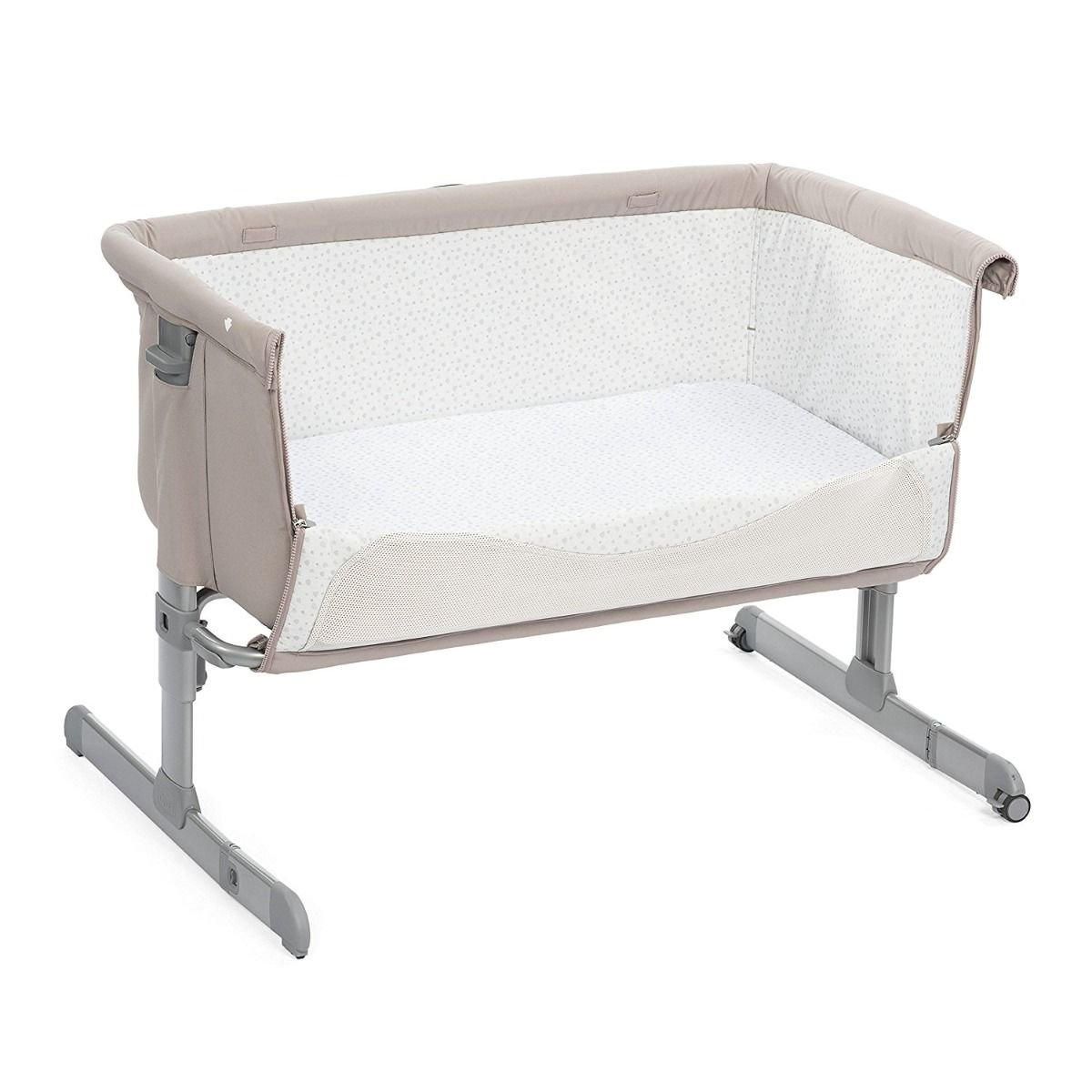 Кроватка-манеж Chicco Next2Me Light Chick to Chick бежевая купить,NaN