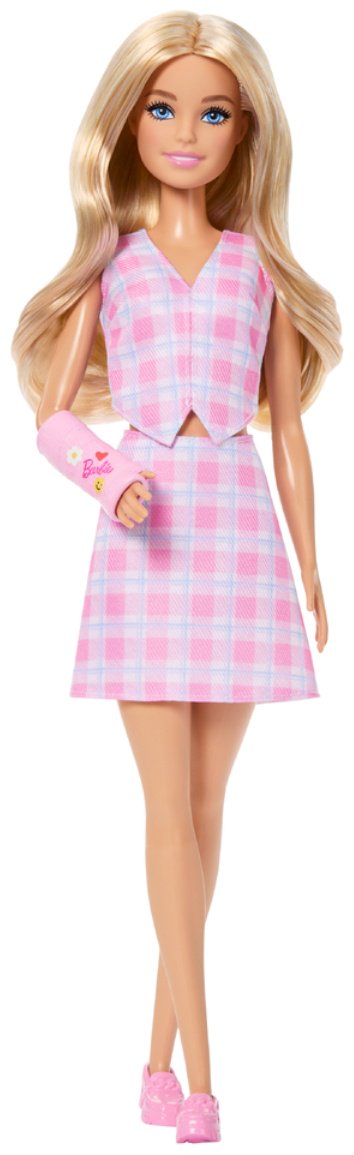 Кукла-модель Barbie Barbie Fashionistas Блондинка с гипсом на руке 29 см купить,NaN