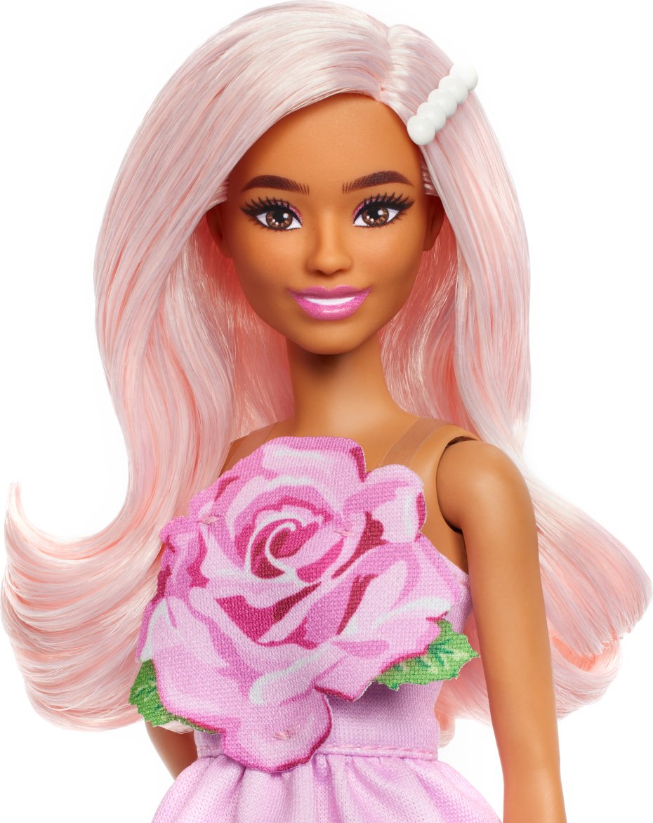 Кукла-модель Barbie Барби в платье с розовой розой 28 см купить,NaN