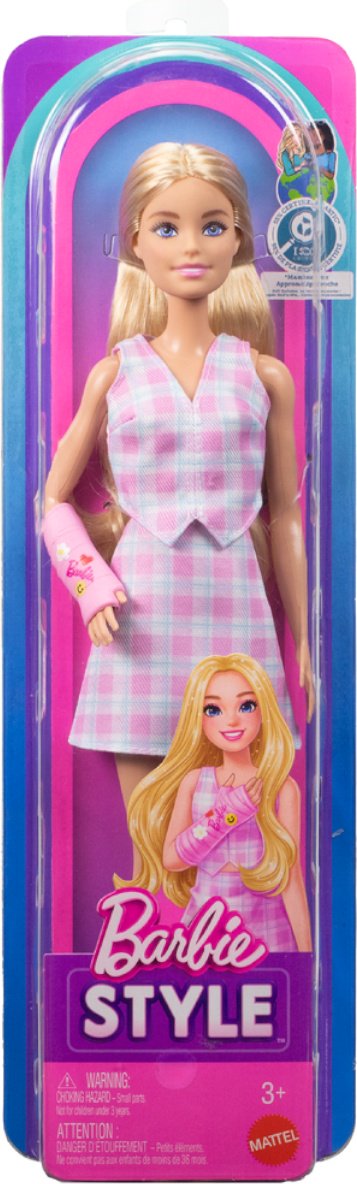 Кукла-модель Barbie Barbie Fashionistas Блондинка с гипсом на руке 29 см купить,NaN