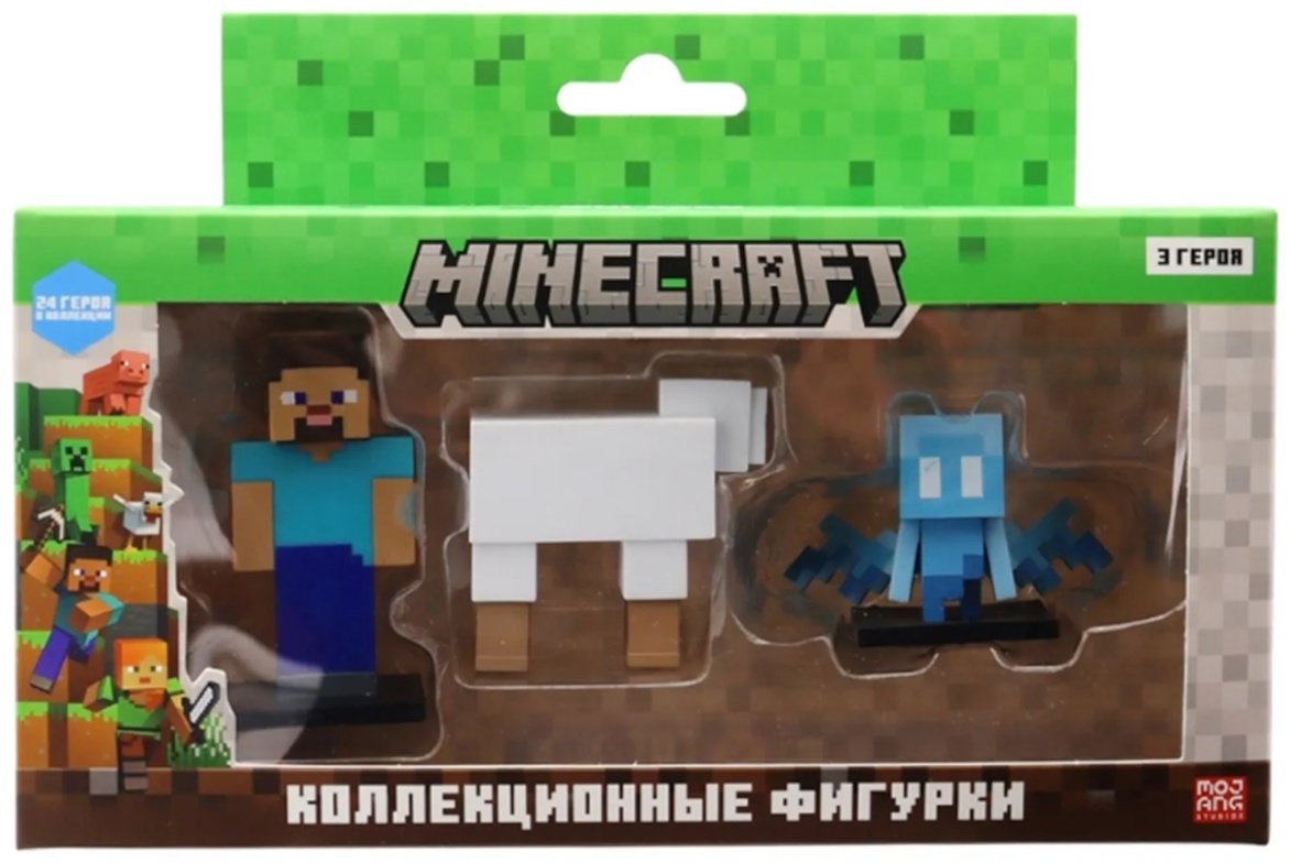 Minecraft Steve, Sheep, Allay 6 см 3 шт купить,NaN