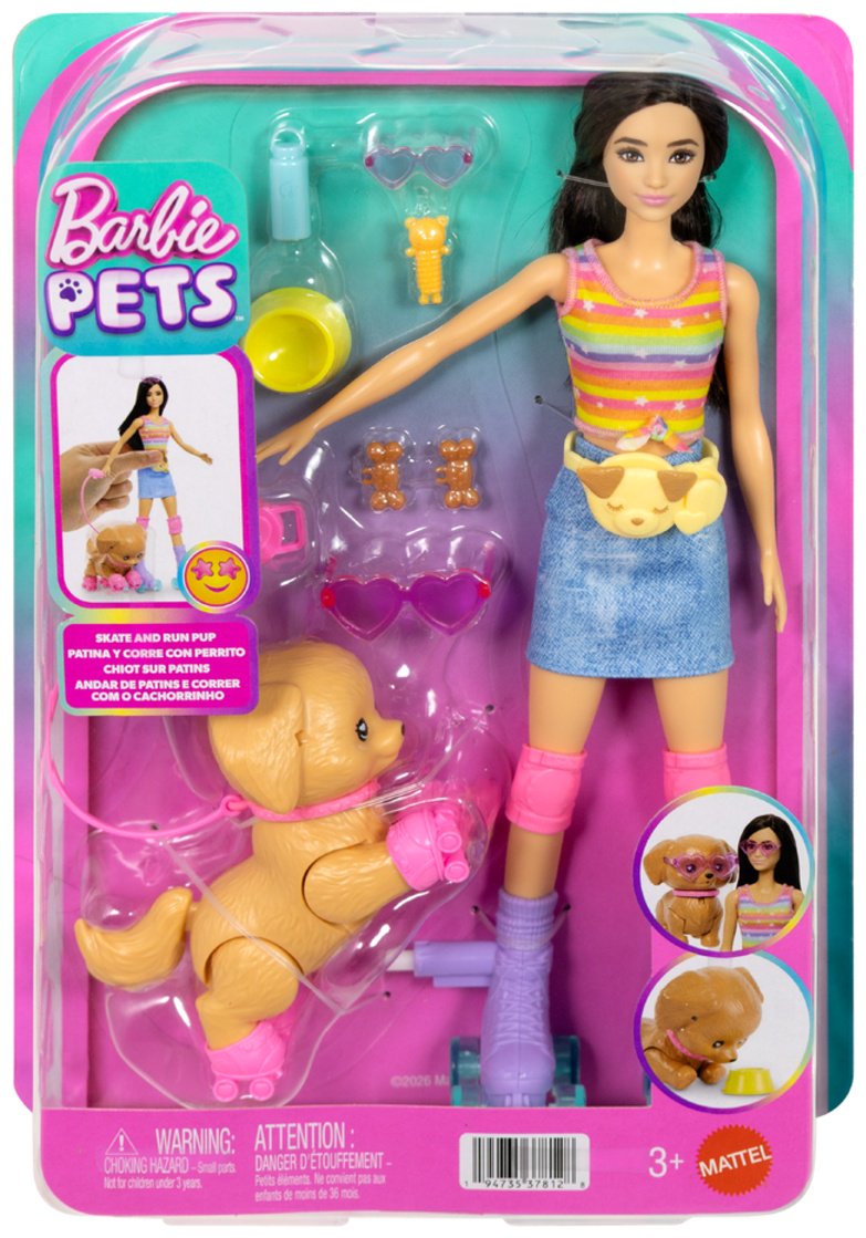 Кукла-модель Barbie Skate and Run Pup 29 см купить,NaN