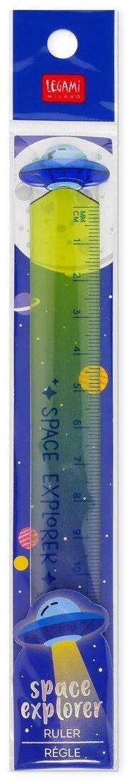 Линейка SRU0001, 15 см, 1 шт, пластик, зеленый купить,NaN
