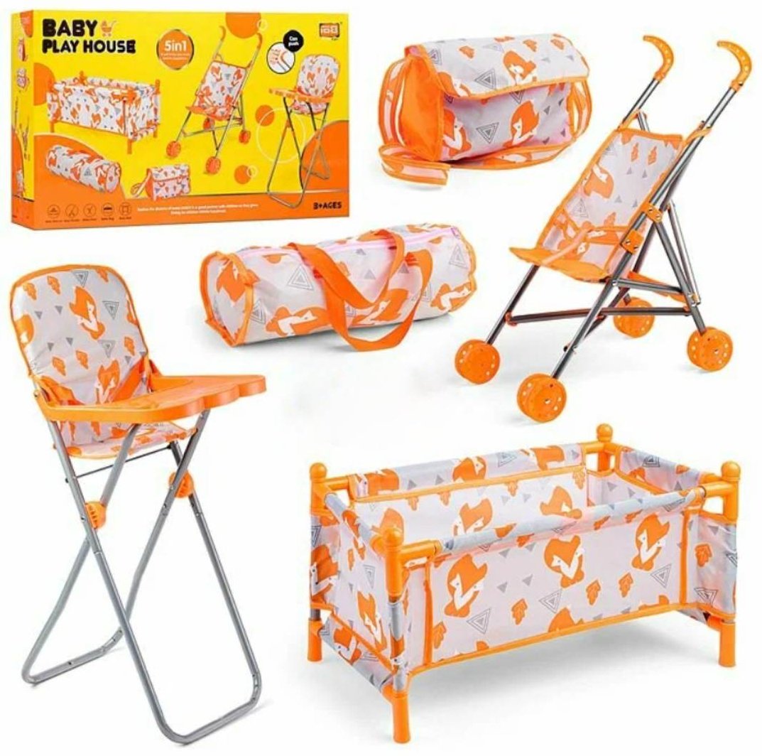 Коляска, мебель Baby Play House мультиколор купить,NaN