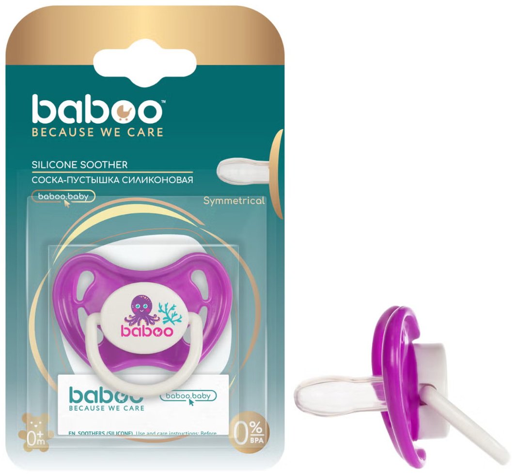 Пустышка Baboo 5-031, 1 шт, фиолетовый купить,NaN