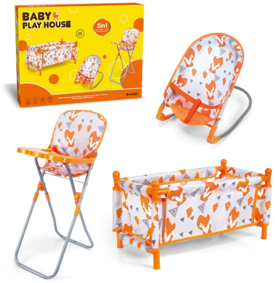 Коляска, мебель Baby Play House мультиколор купить,NaN