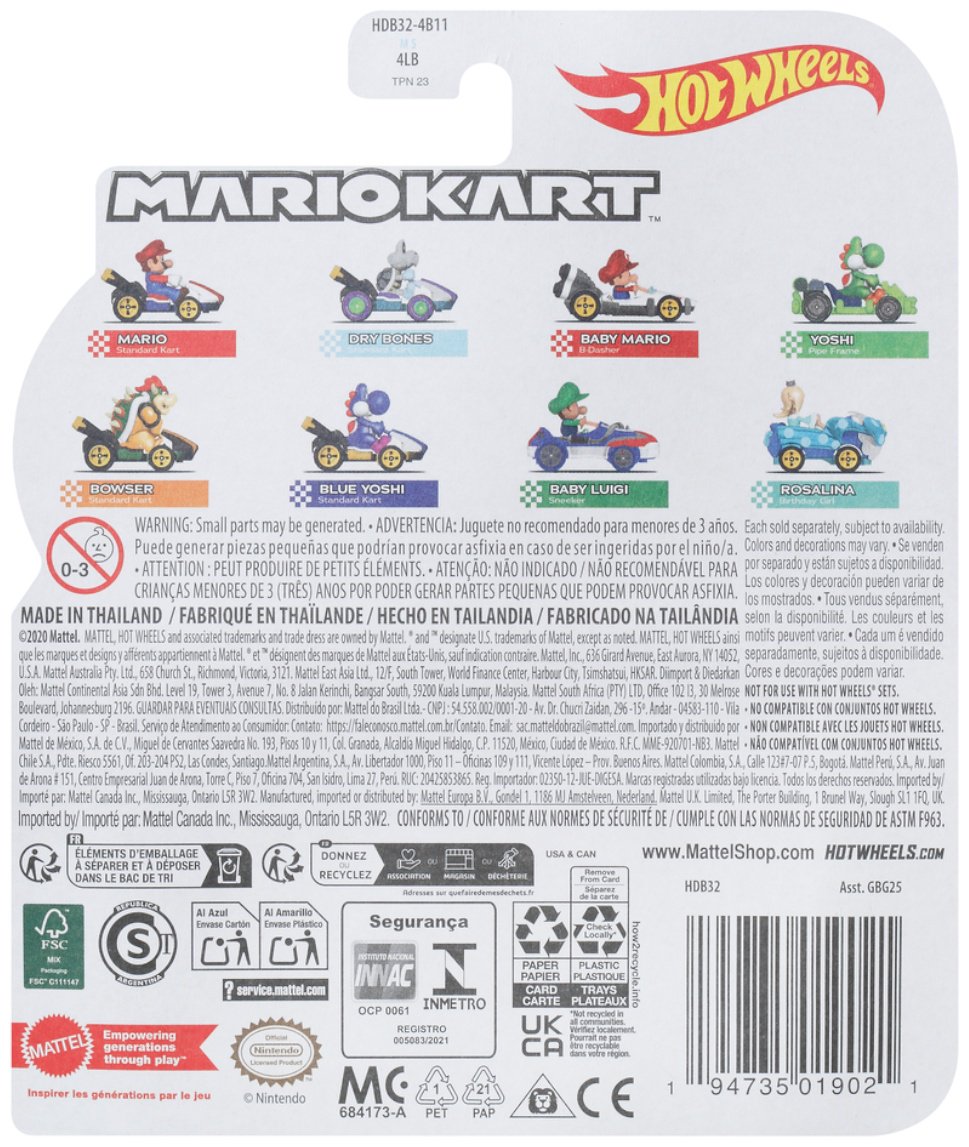 Машина Hot Wheels Mario Kart мультиколор купить,NaN