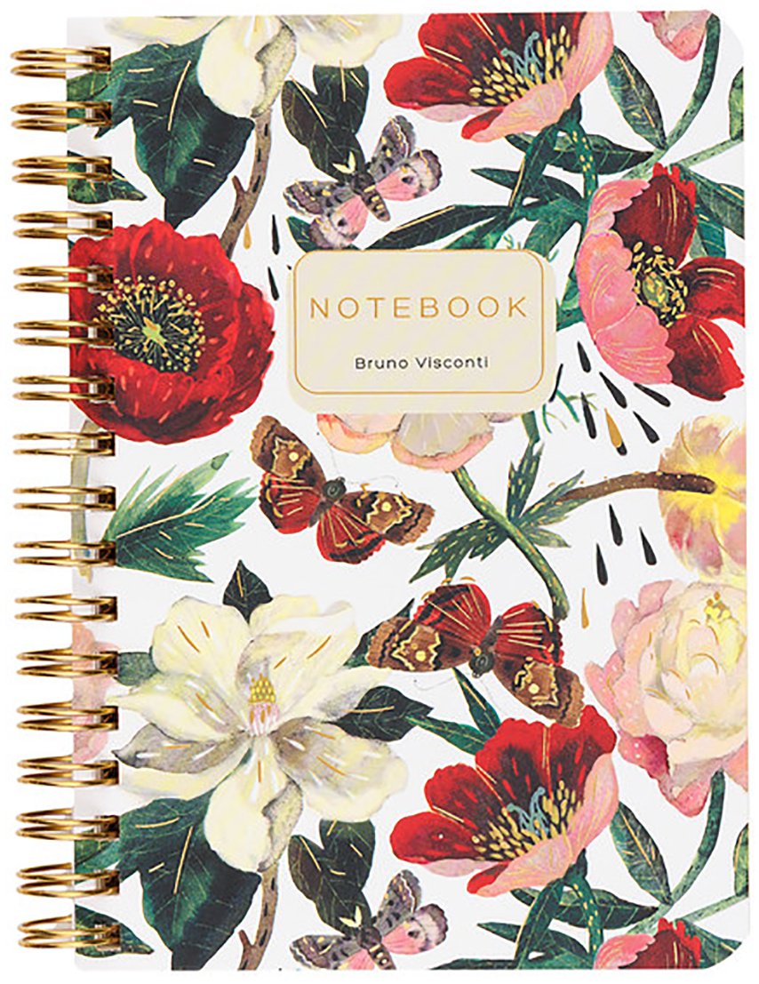 Общая тетрадь Bruno Visconti Flora, 60 л, А6, клетка, твердая обложка, 1 шт купить,NaN