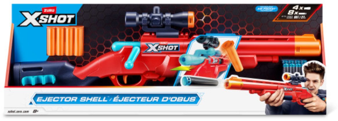 Бластеры X-Shot Bolt Action с 8 стрелами 36875, пластик купить,NaN