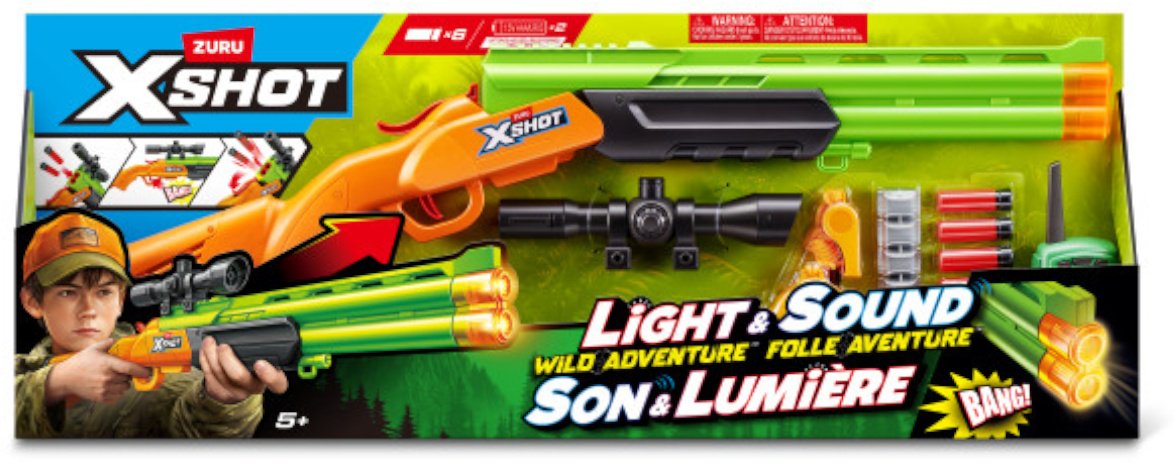 Бластеры X-Shot набор Wild Adventure c 6 стрелами 36883, пластик купить,NaN