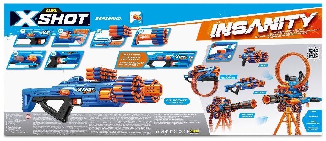 Бластеры X-Shot Berzerko 36610, 48 шт купить,NaN