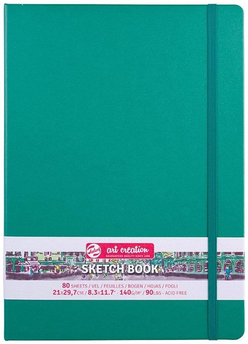 Блокнот Art Creation однотонный, A4, 80 л, зеленый купить,NaN