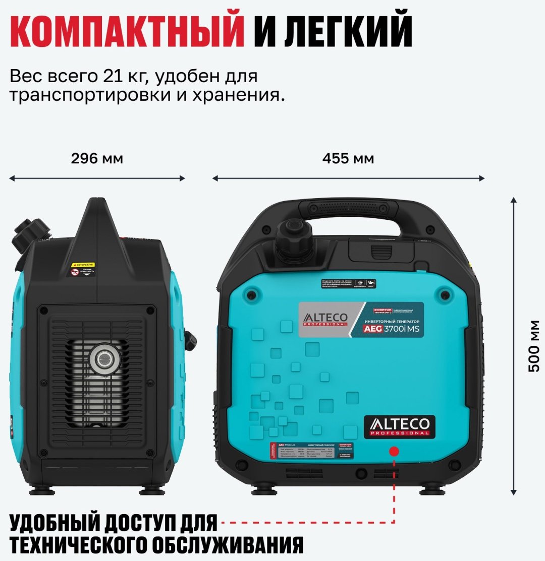 Электростанция бензиновая ALTECO 2.7 кВт 1 (220 В), AEG 3700i MS 94278 купить,NaN