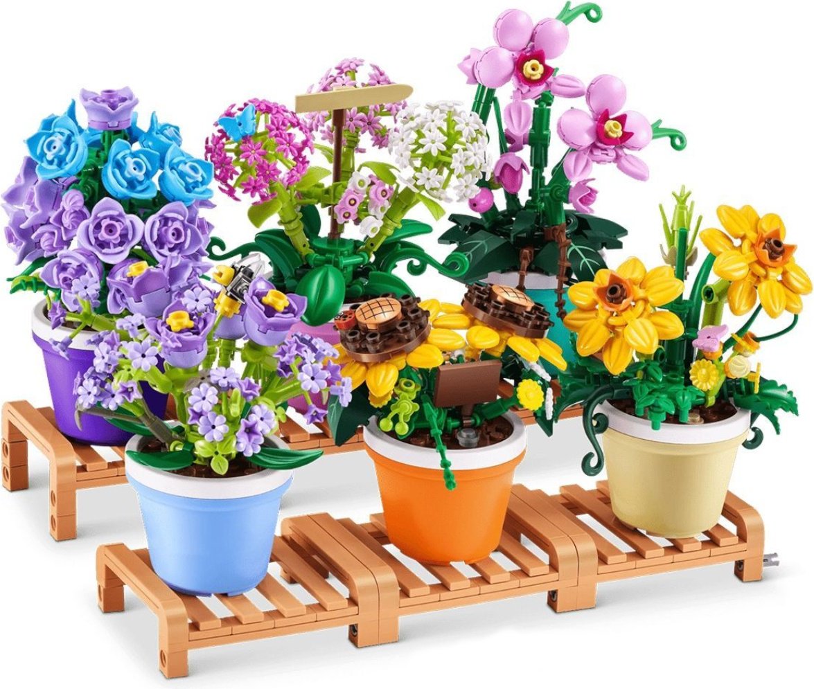 Конструктор MAX в капсуле Garden, цветы в горшке 83183GQ1, деталей 233 шт купить,NaN