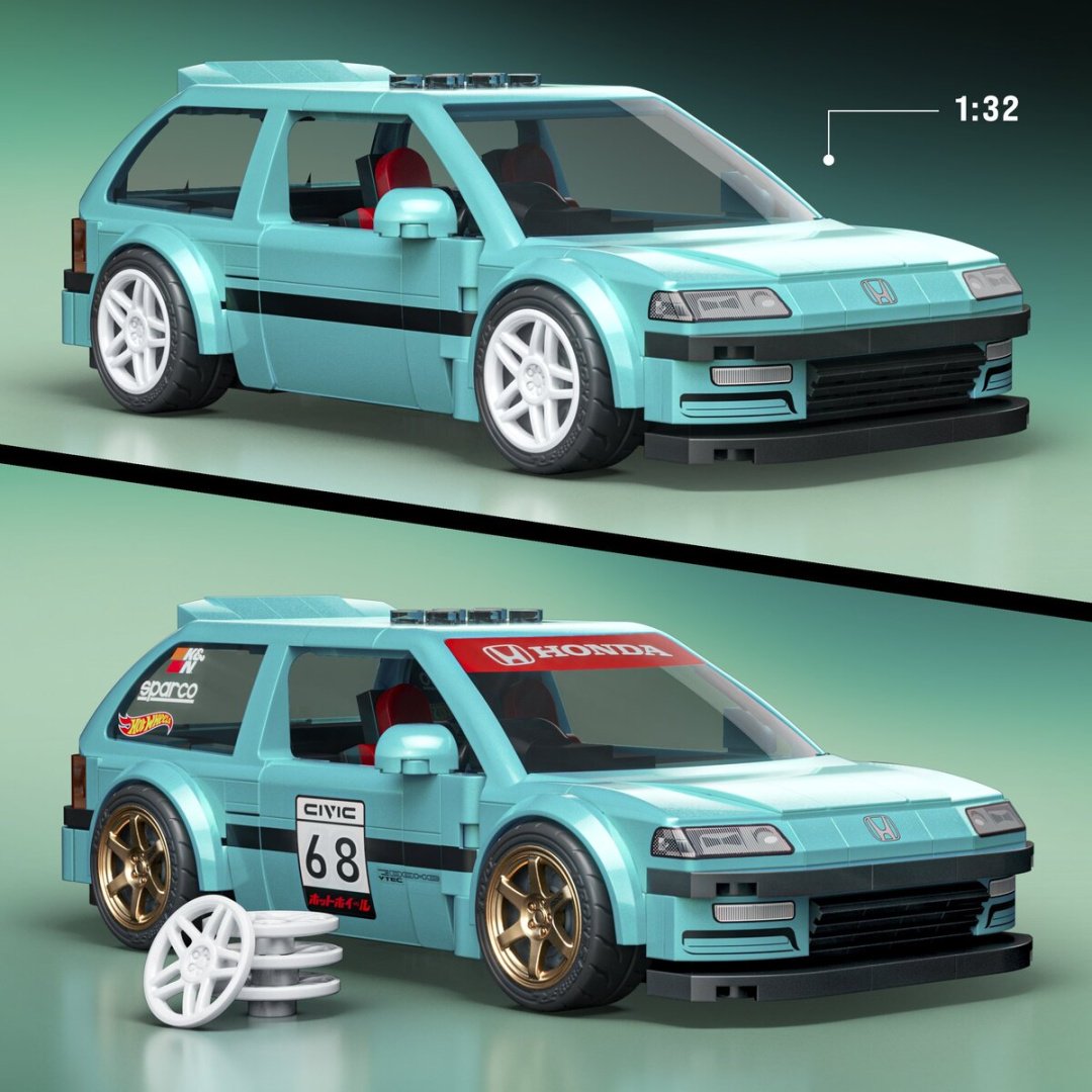 Легковая Mattel Honda Civic EF голубой купить,NaN