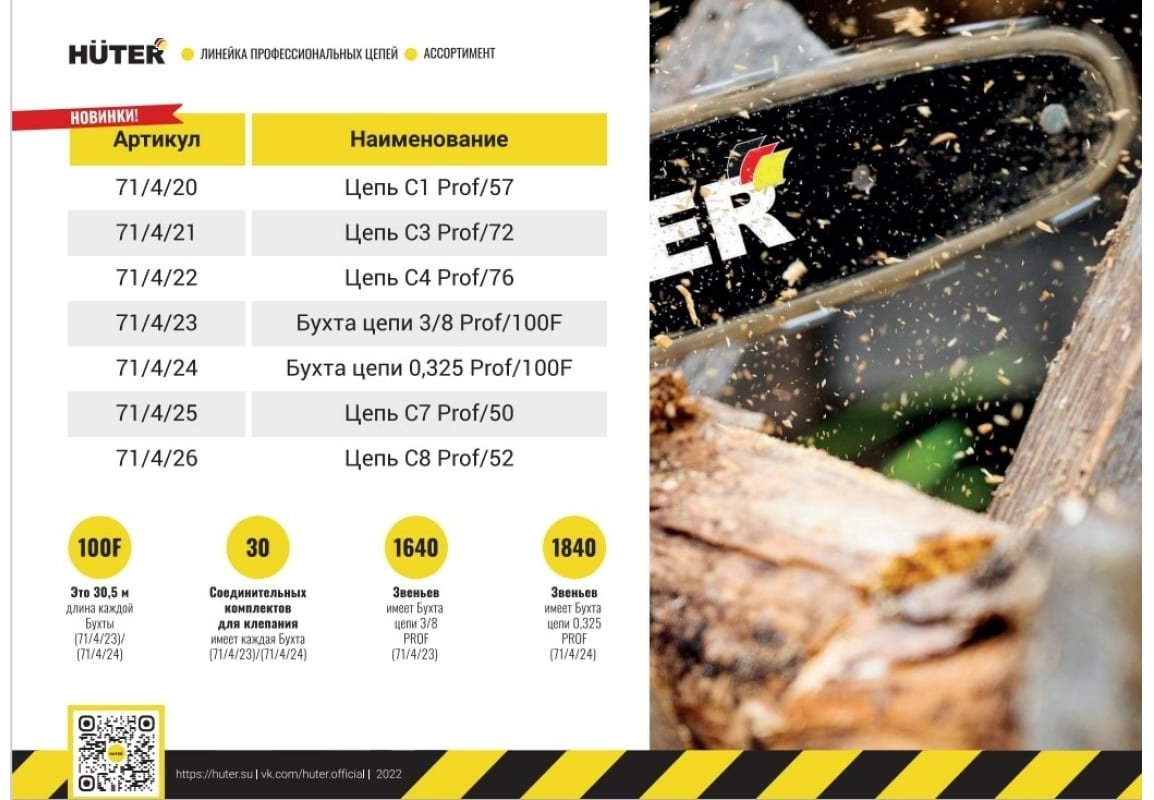 Huter цепь C3 Prof/72 71/4/21 шаг: 0.325, 72 звен., 1.5 мм, длина 45 см купить,6085